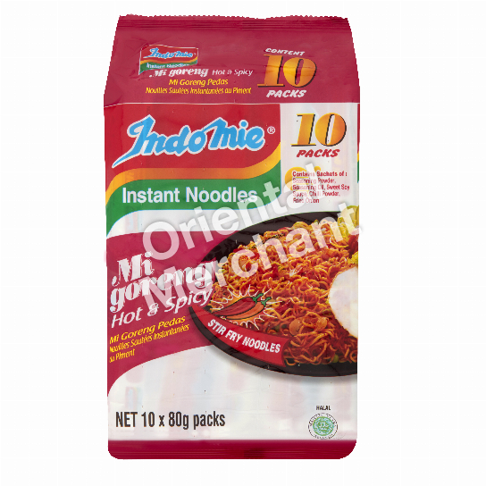 Indomie Instant Noodles Mi Goreng (Hot & Spicy Flavour) 80gx10packs