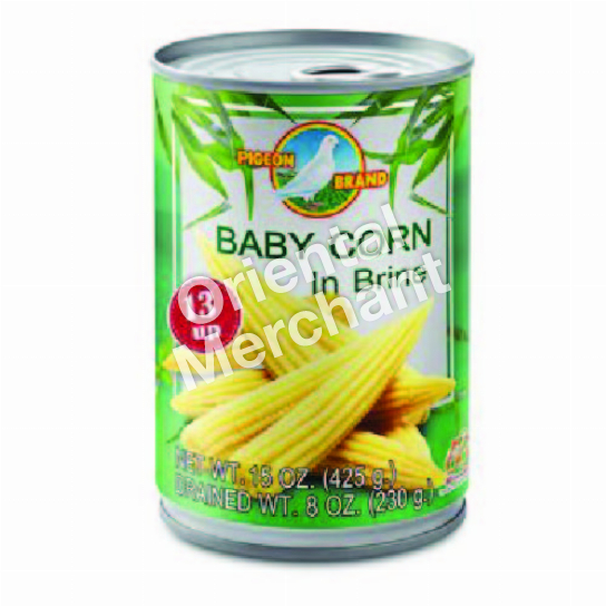 Pigeon Brand Baby Corn in Brine 425g