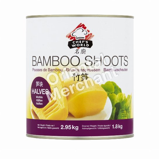 Chef's World Bamboo Shoots Halves 2.95kg