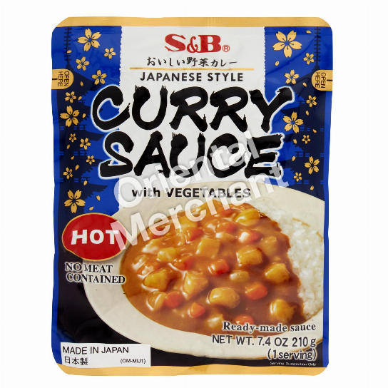 S&B Curry Sauce with Vegetables (Hot) 210g