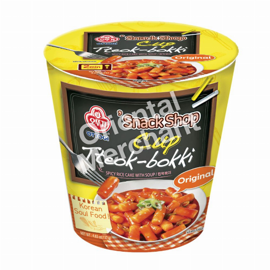 Ottogi Cup Tteok-bokki Spicy Rice Cake With Soup Original 137g