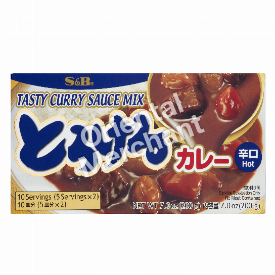 S&B Tasty Curry Sauce Mix (Hot) 200g