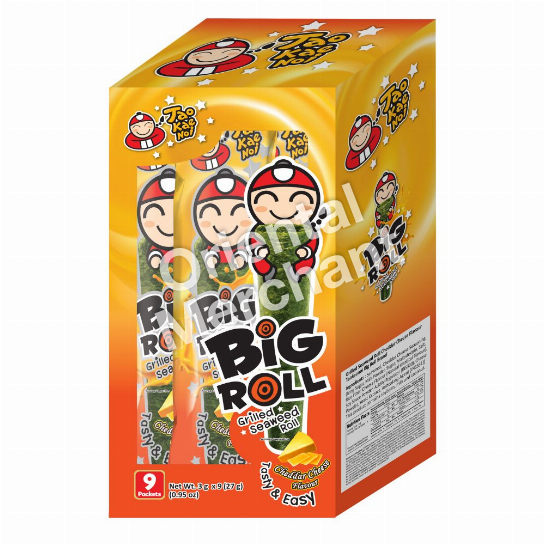 Tao Kae Noi Big Roll Grilled Seaweed Cheddar Cheese Flavour 27 g (3gx9packs)