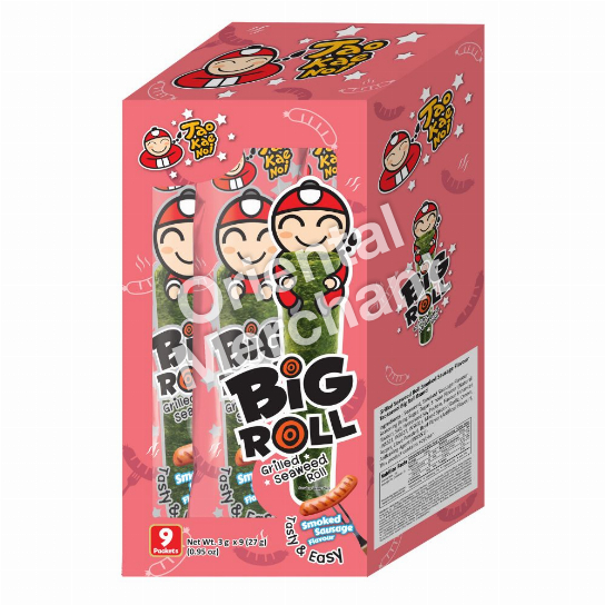 Tao Kae Noi Big Roll Grilled Seaweed Smoked Sausage Flavour 27 g (3gx9packs)