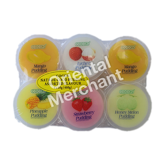 Cocon Nata De Coco Pudding Assorted Flavour 6x80g