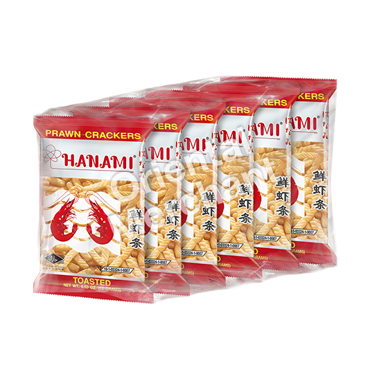 Hanami Toasted Prawn Crackers 6x15g