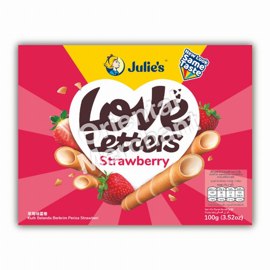 JULIES CRM WFR ROLL STRAWBERRY 100G