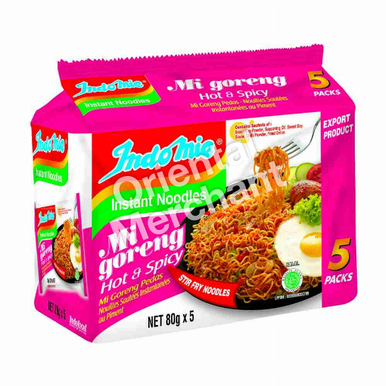 Indomie Instant Noodles Mi Goreng (Hot & Spicy Flavour) 80gx5packs