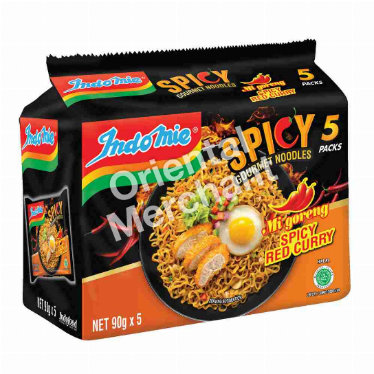 Indomie Instant Noodles Mi Goreng (Spicy Red Curry Flavour) 90gx5packs