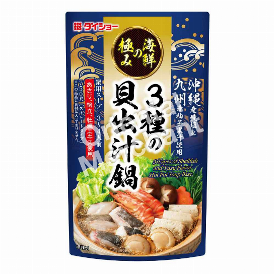 Daisho 3 Types of Shellfish and Yuzu Hot Pot Soup Base 750G