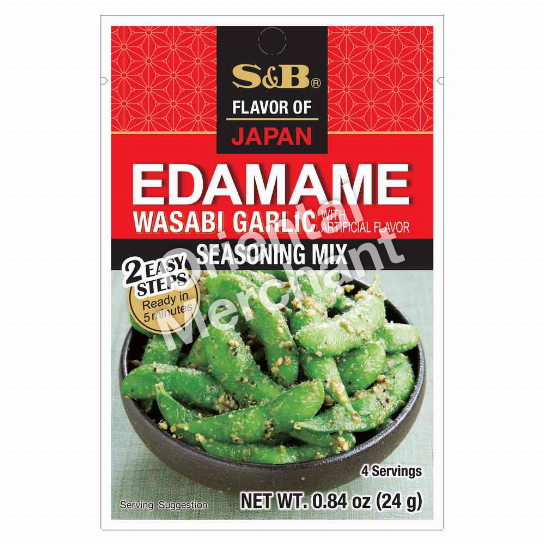S&B Wasabi Garlic Edamame Seasoning Mix 24g