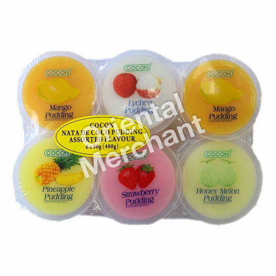 Cocon Nata De Coco Pudding Assorted Flavour 6x80g