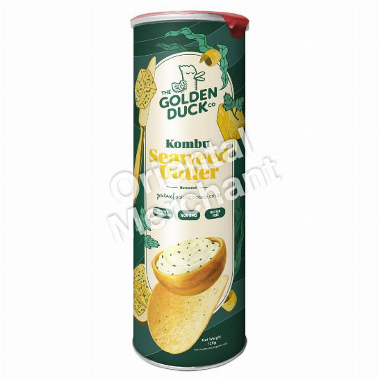 The Golden Duck Kombu Seaweed Butter Flavoured Gourmet Spiced Potato Crisps 125g