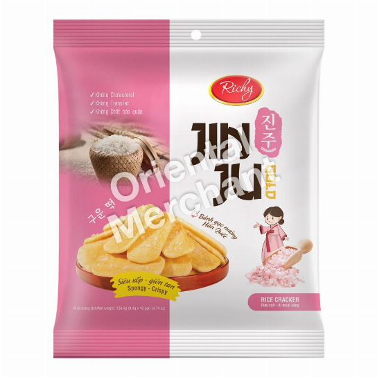 Richy Jinju Pink Salt Rice Cracker 134g