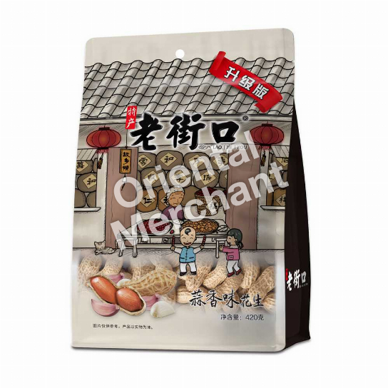 Lao Jie Kou Roasted Peanuts Garlic Flavour 420g