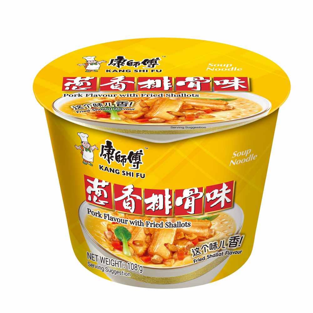 Kang Shi Fu Bowl Noodle Pork Flavour with Fried Shallots 108g