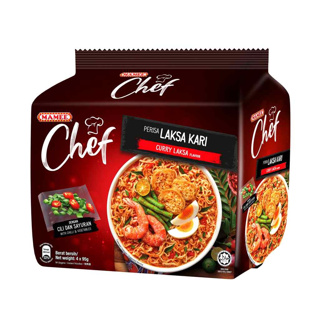 MAMEE CHEF CURRY LAKSA 89G (4PK)