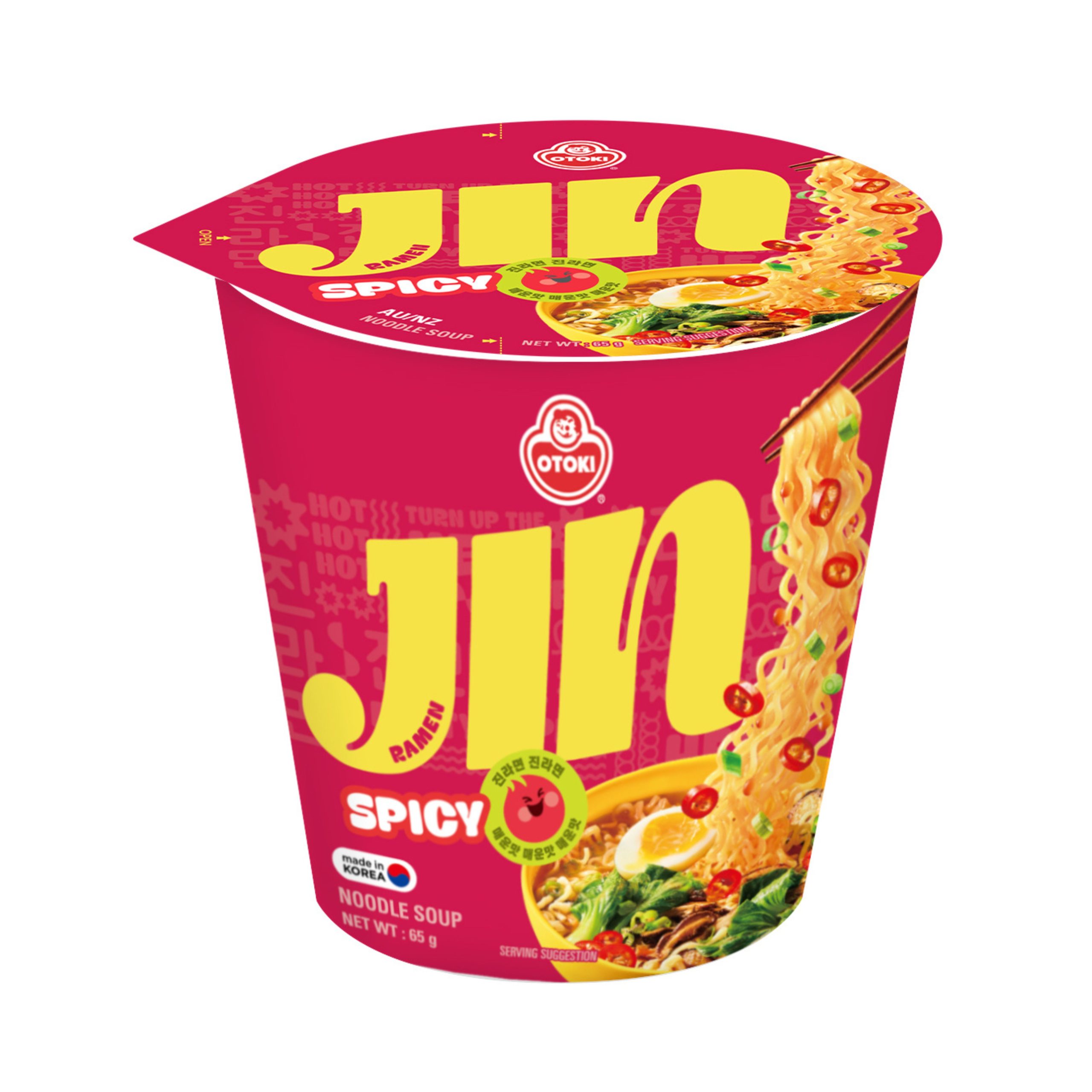 Ottogi Cup Jin Ramen Spicy 65g