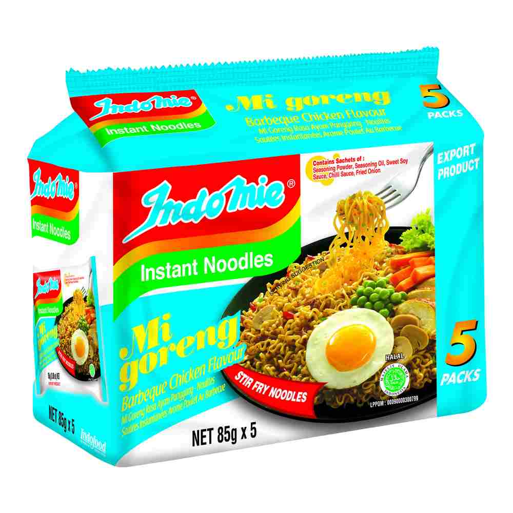 Indomie Instant Noodles Mi Goreng (Barbeque Chicken Flavour) 85gx5packs