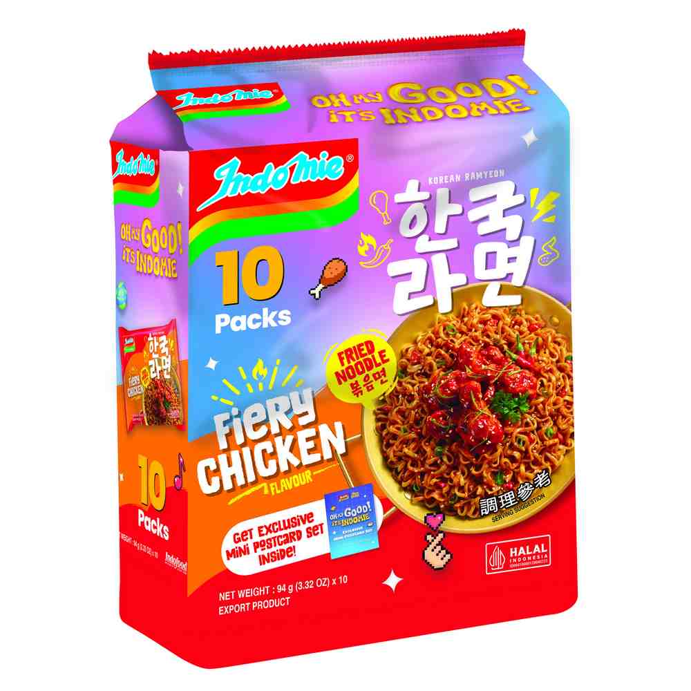 Indomie Korean Ramyeon Fiery Chicken Flaovur 10x94g