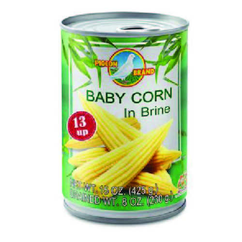 Pigeon Brand Baby Corn in Brine 425g