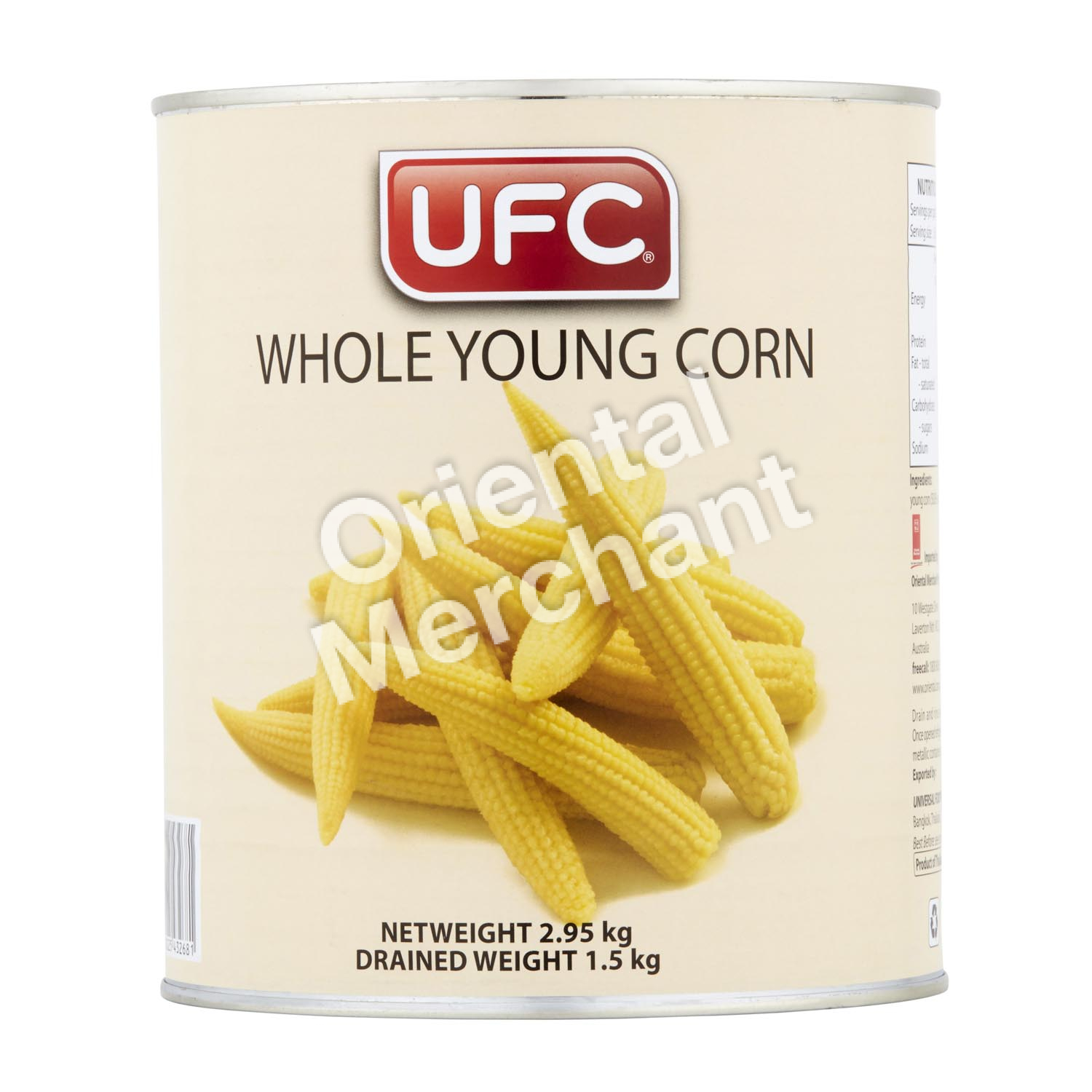 UFC Whole Young Corn 2.95kg