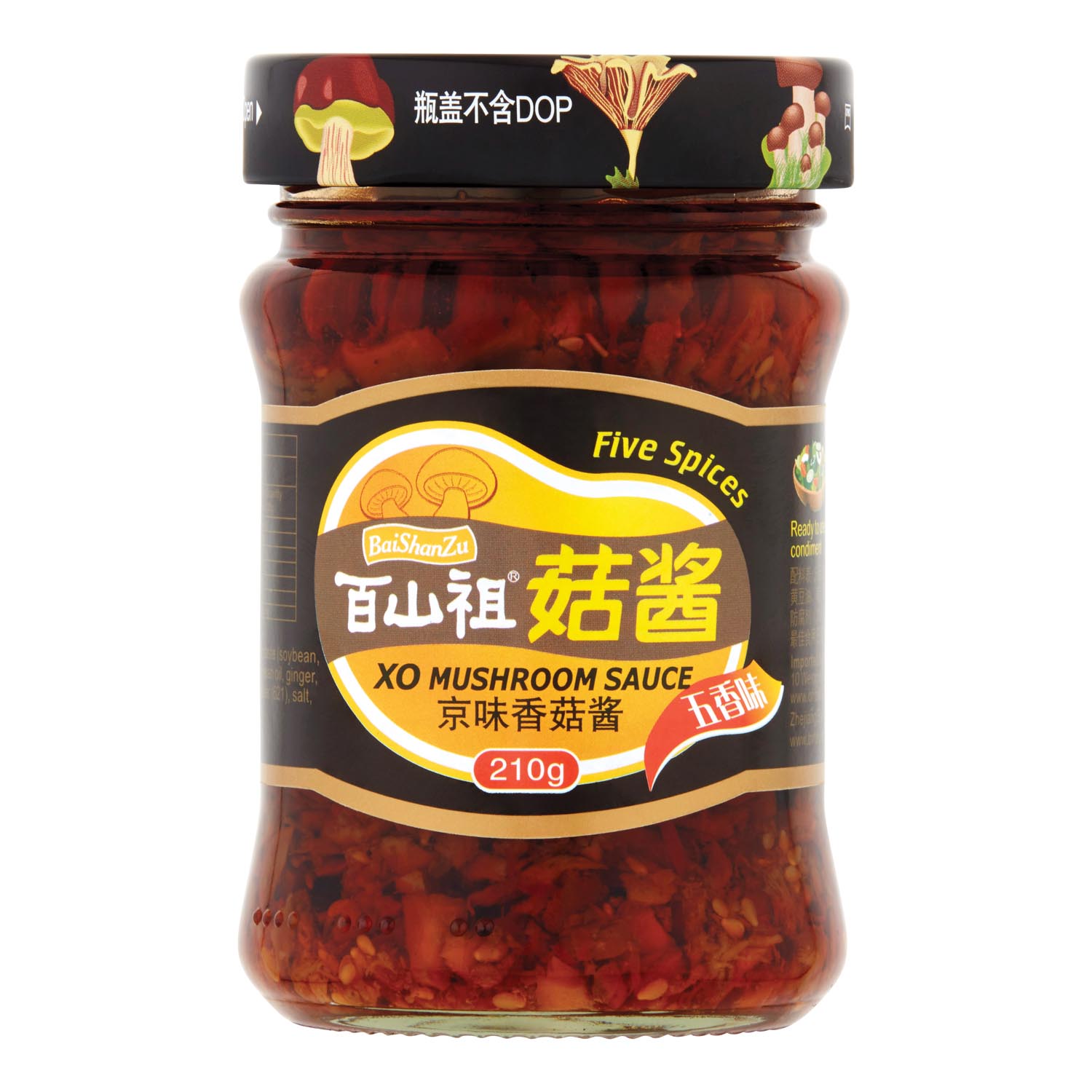 BaiShanZu XO Mushroom Sauce (Five Spices) 210g