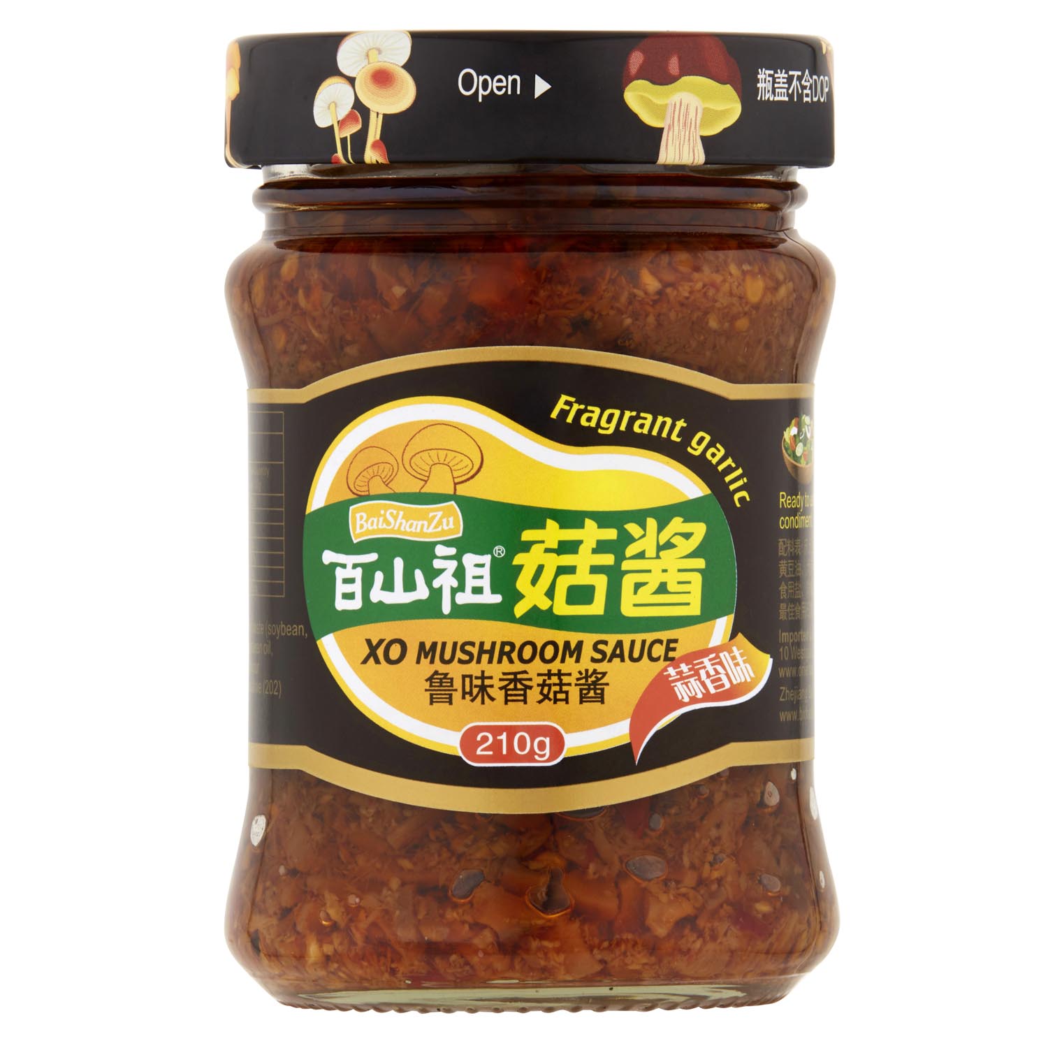 Bai ShanZu XO Mushroom Sauce (Fragrant Garlic) 210g