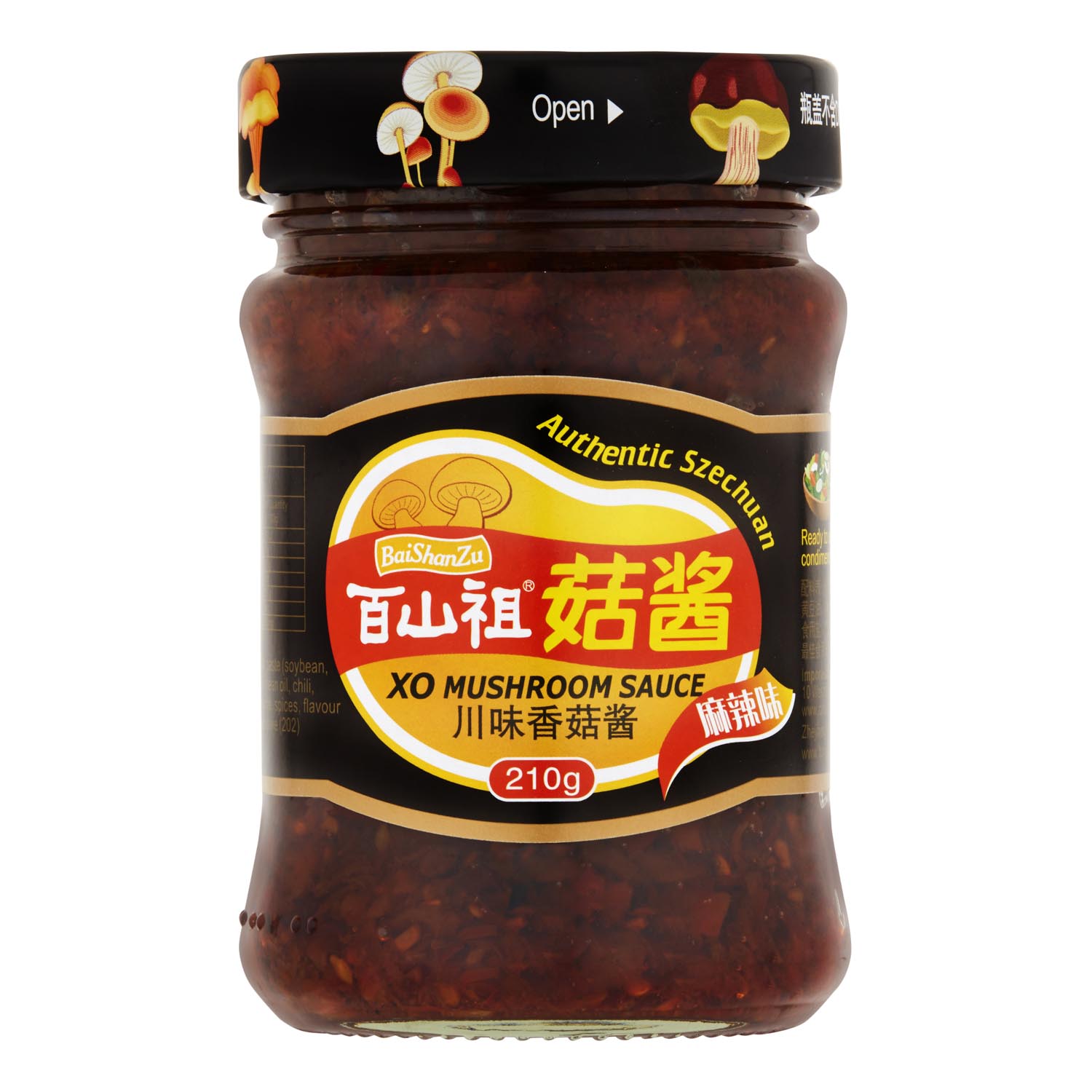 BaiShanZu XO Mushroom Sauce (Authentic Szechuan) 210g