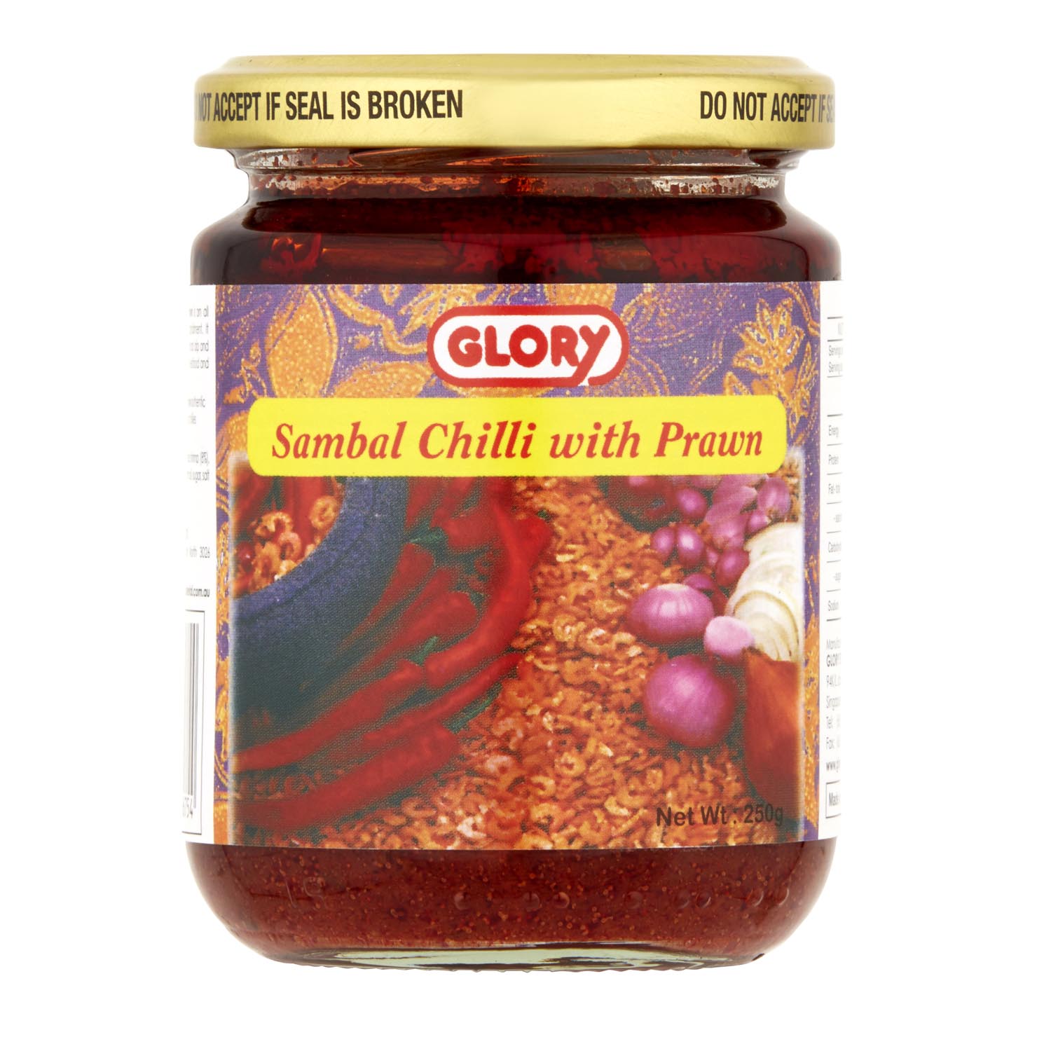 Glory Sambal Chilli with Prawn 250g