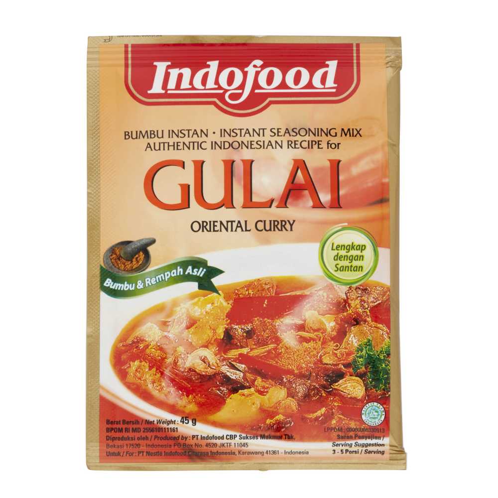 Indofood Instant Seasoning Mix for Gulai (Oriental Curry) 45g