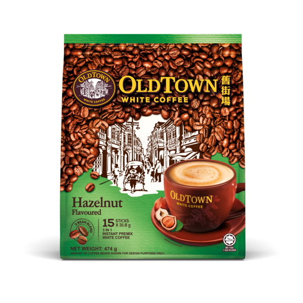 OldTown White Coffee  Hazelnut Flavoured 474g