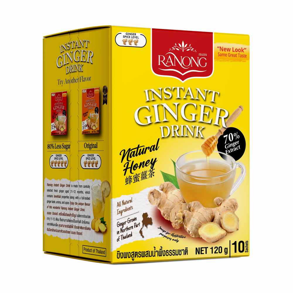 Ranong Tea Instant Ginger Drink Natural Honey 120g
