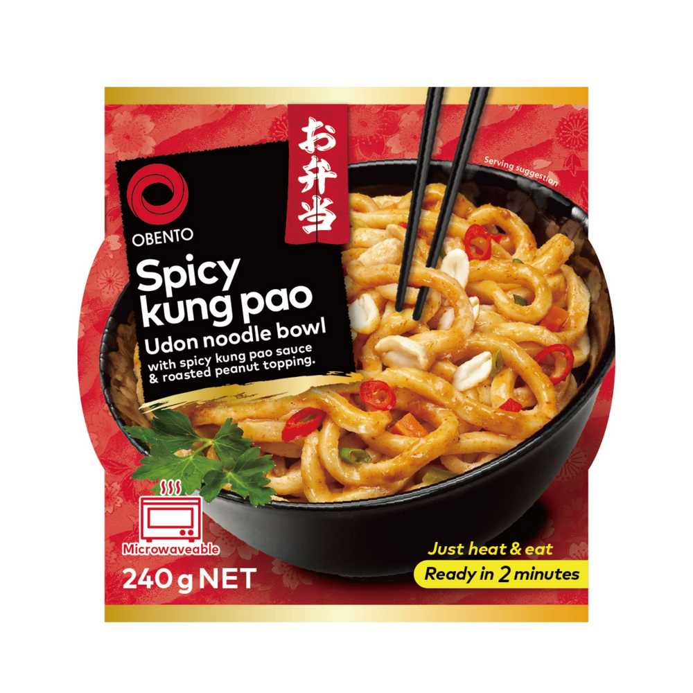 Obento Spicy Kung Pao Udon Noodle Bowl 240g
