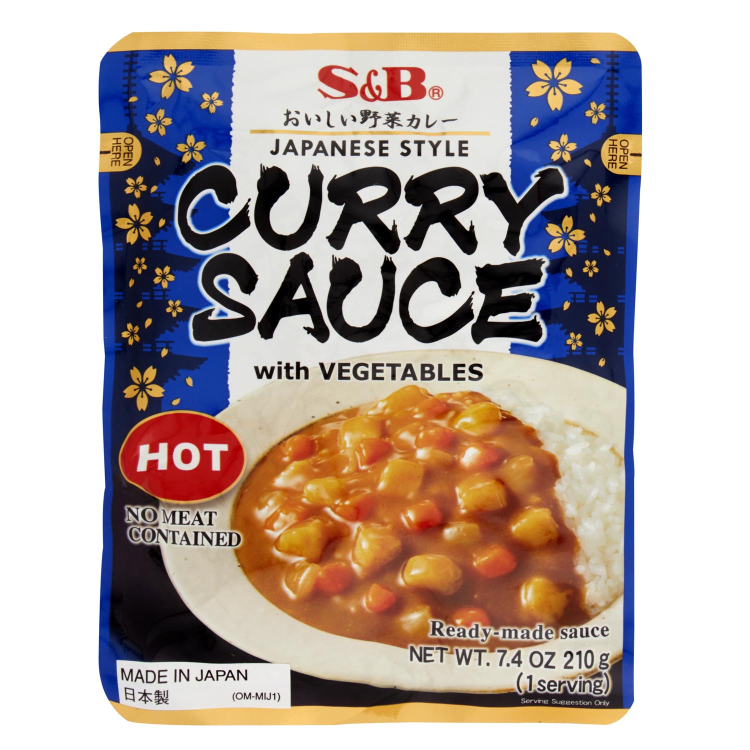 S&B Curry Sauce with Vegetables (Hot) 210g
