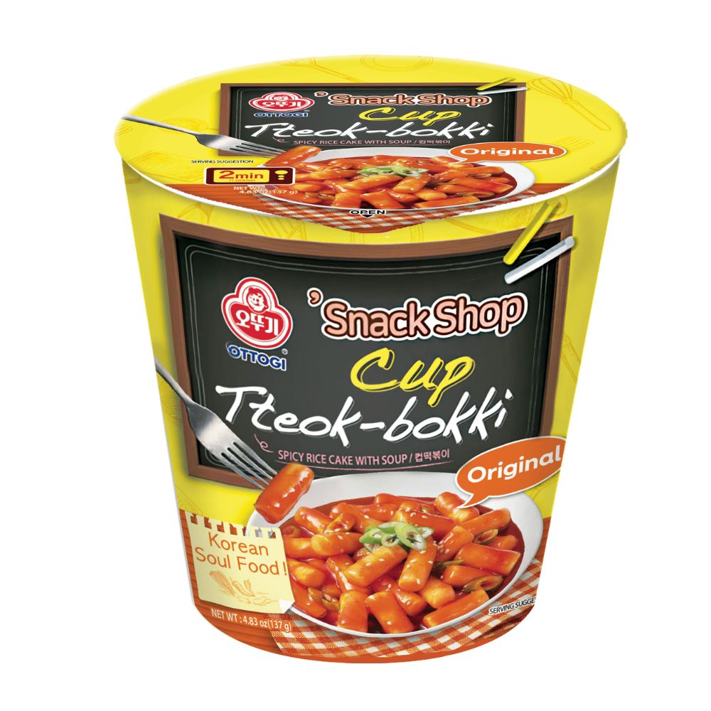 Ottogi Cup Tteok-bokki Spicy Rice Cake With Soup Original 137g