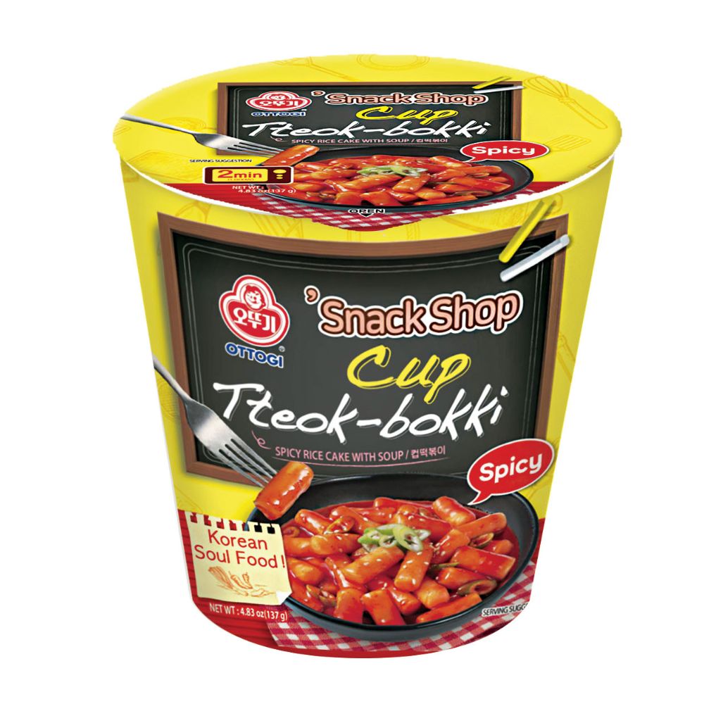 Ottogi Cup Tteok-bokki Spicy Rice Cake With Soup Spicy 137g