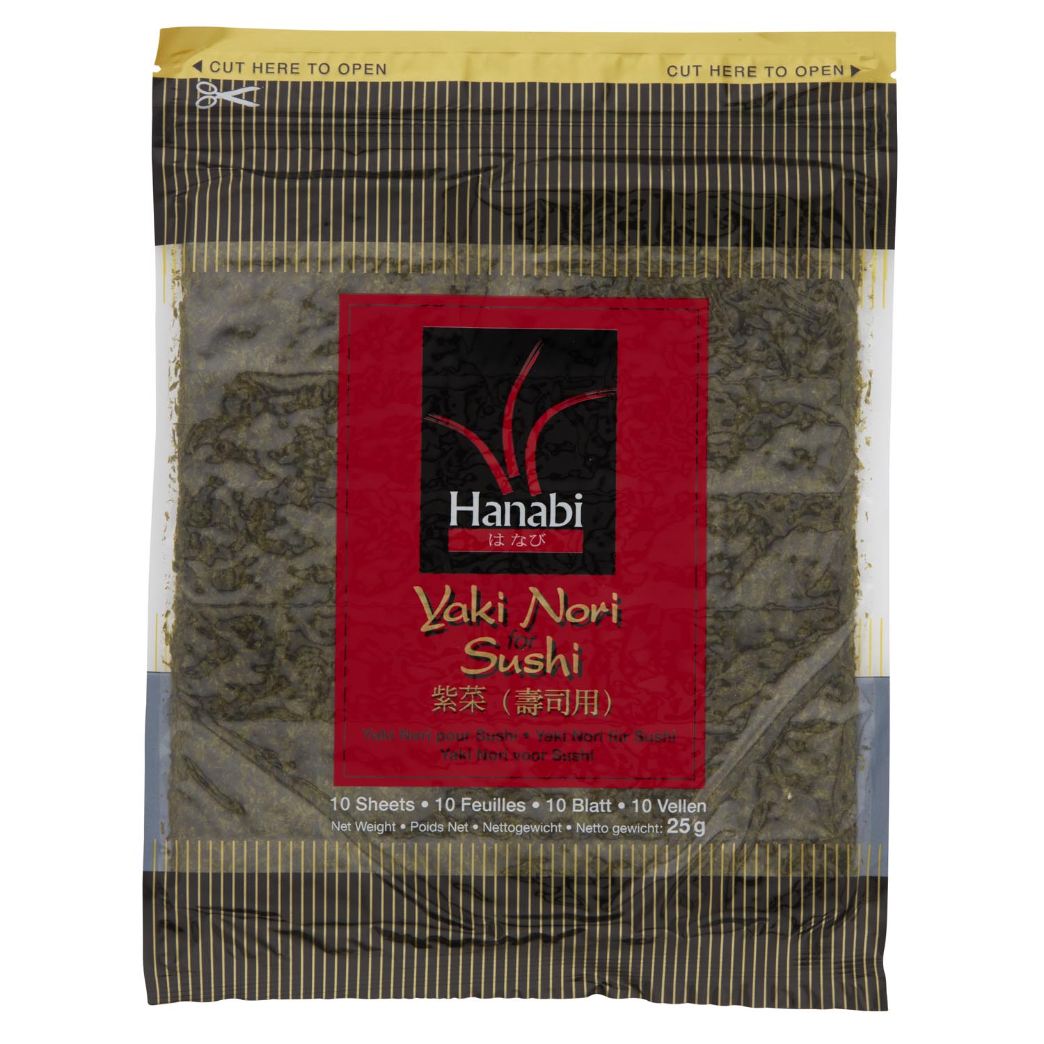 Hanabi Yaki Nori for Sushi (10 Sheets) 25g