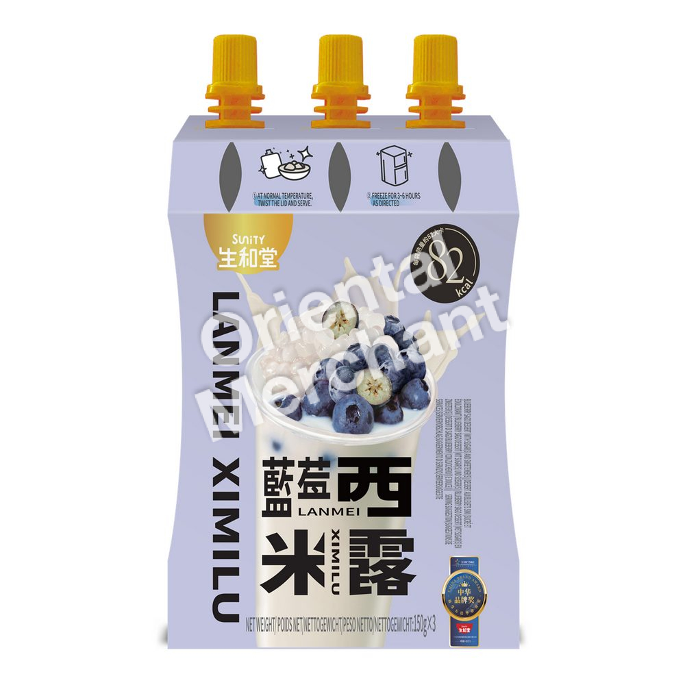 Sunity Blueberry Flavoured Sago Tapioca Pearl Drink 3x150g