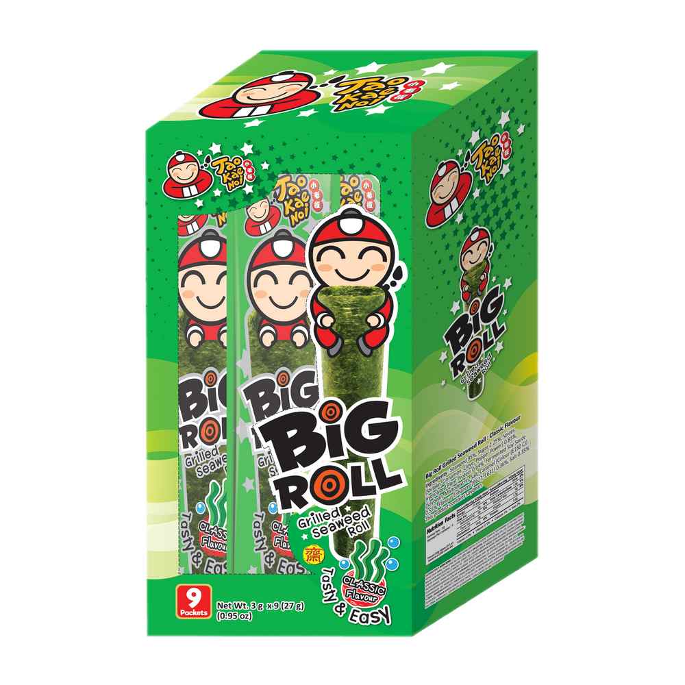 Tao Kae Noi Big Roll Grilled Seaweed Roll (Classic Flavour) 3gx9packs