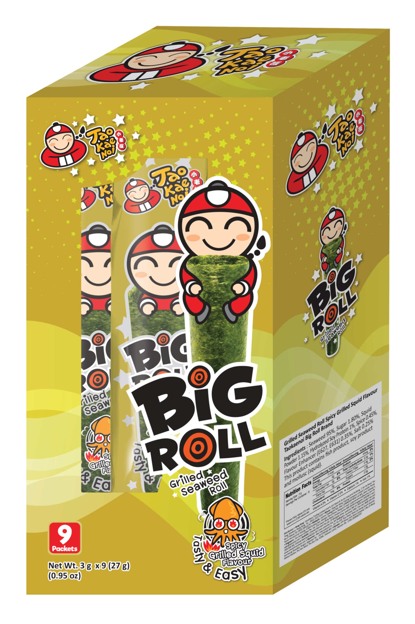 Taokaenoi Big Roll Seaweed Spicy Grilled Squid Flavour