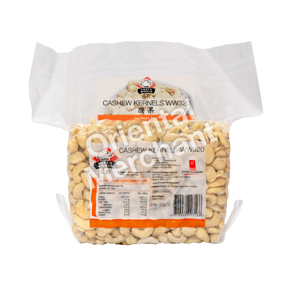 Chef's World Cashew Kernels WW320 1kg