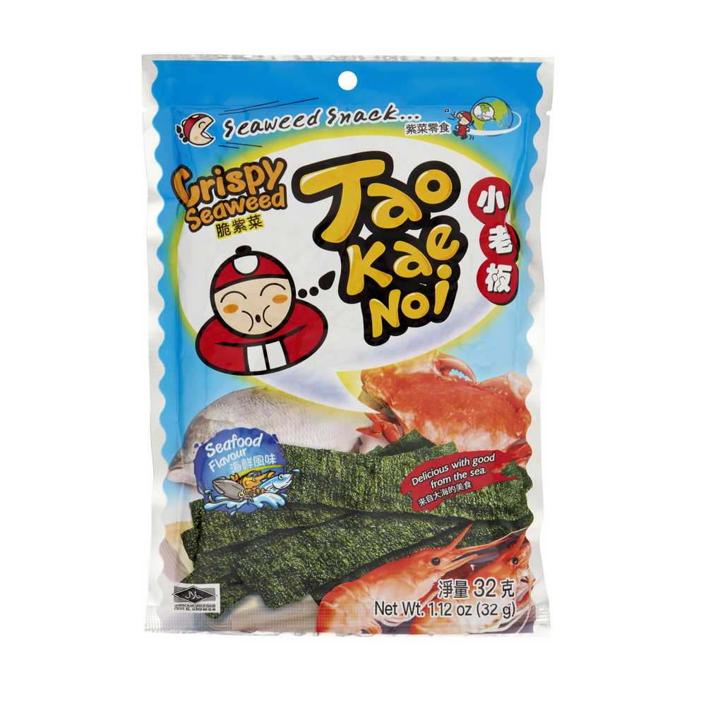 Tao Kae Noi Crispy Seaweed (Seafood Flavour) 32g