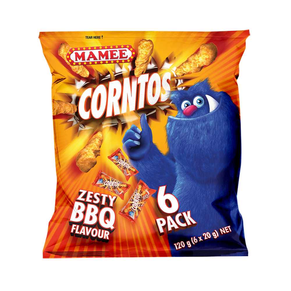 MAMEE CORNTOS ZESTY BBQ 6X20G