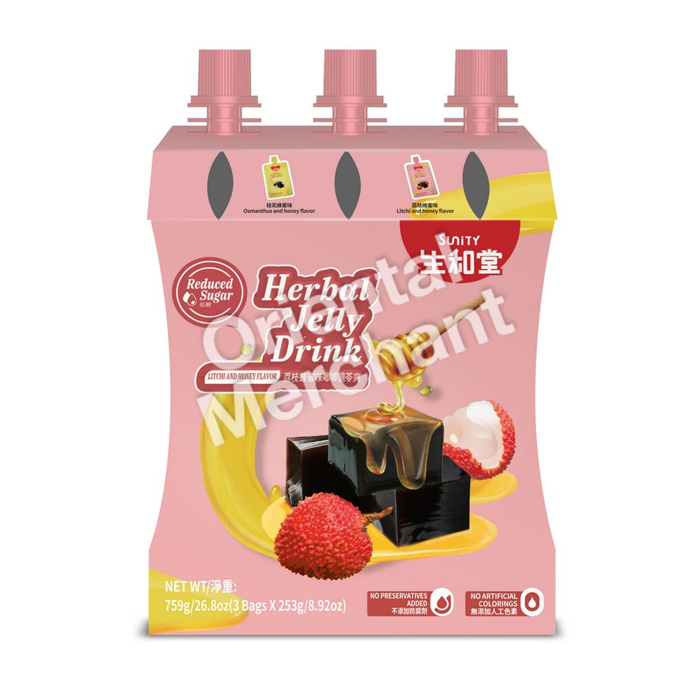 Sunity Herbal Jelly Drink Lychee and Honey Flavour 759g (3x253g)