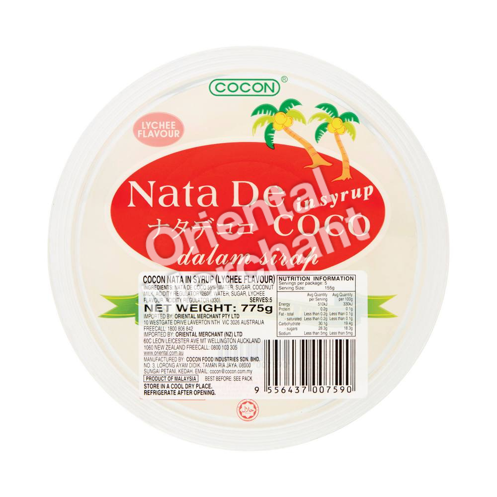Cocon Nata De Coco in Syrup Lychee Flavour 775g