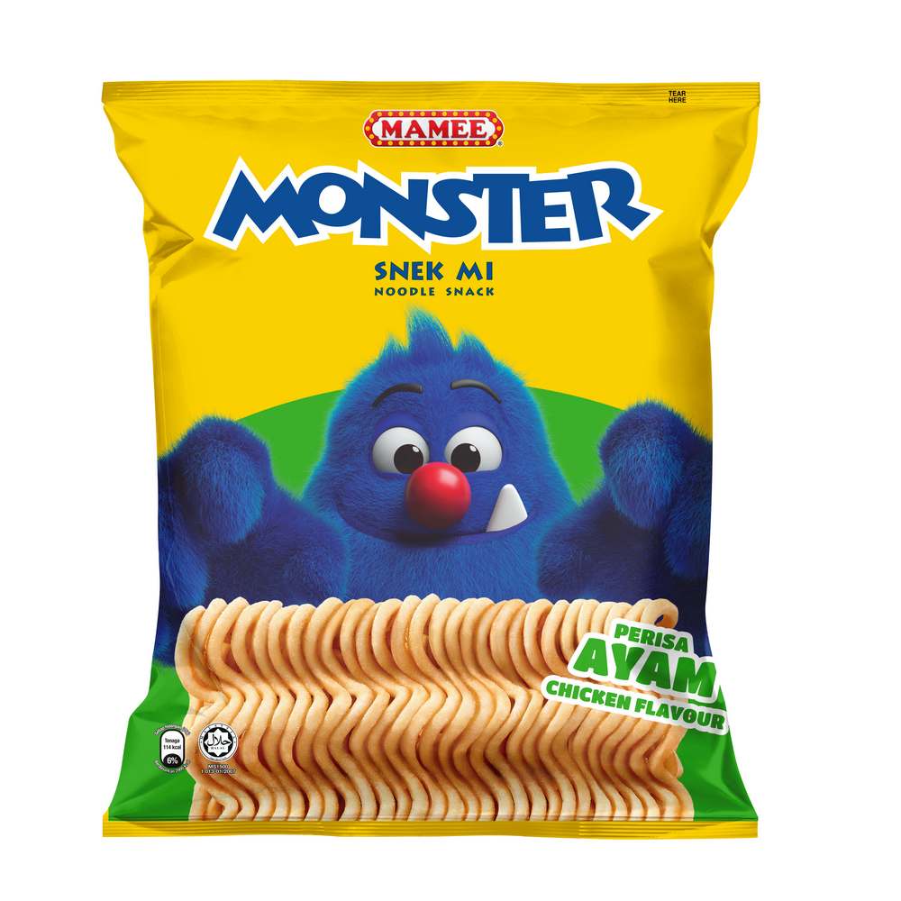 MAMEE Monster Noodle Snack Chicken Flavour 200g (8x25g)