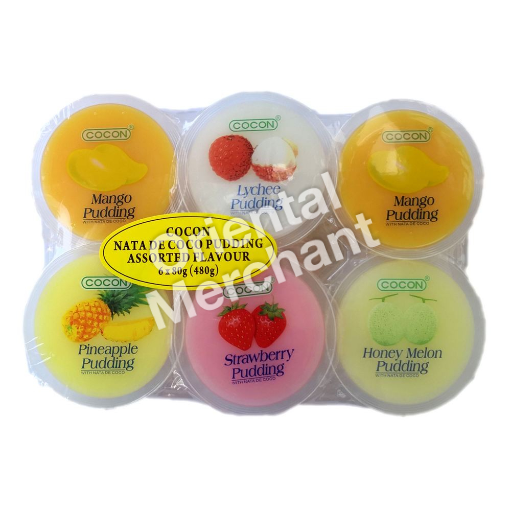 Cocon Nata De Coco Pudding Assorted Flavour 6x80g