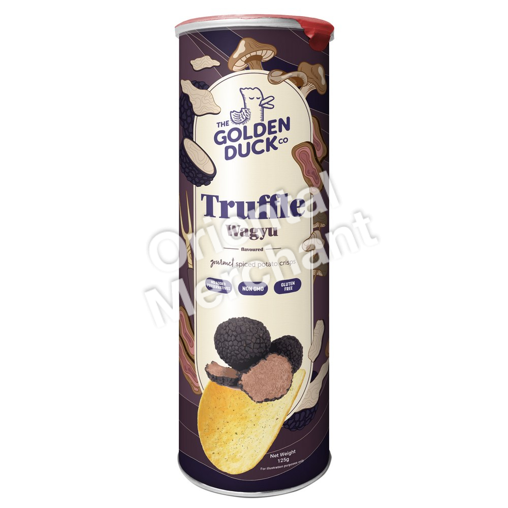 The Golden Duck Truffle Wagyu Flavoured Gourmet Spiced Potato Crisps 125g