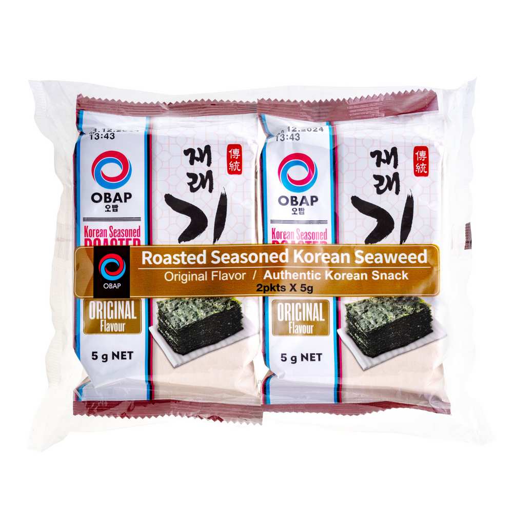 Obap Roasted Seasoned Korean Seaweed (Original Flavour) 5gx2packets